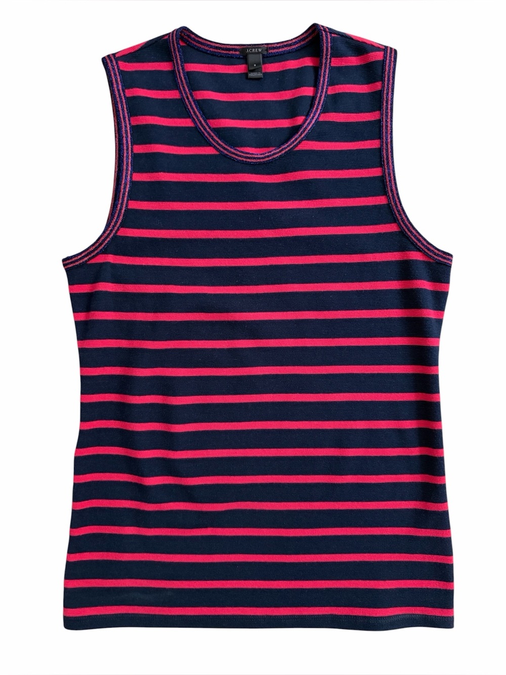 JCrew Navy and Red Knit